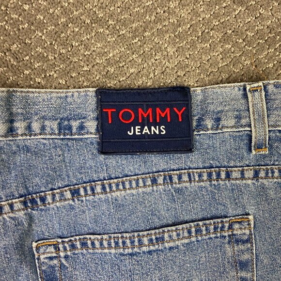 Vintage Y2K Tommy Hilfiger Denim Shorts Men's 38 Blue Jean cotton Made in Canada - Picture 3 of 10